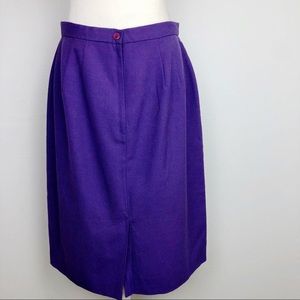 VTG USA 60’s Retro Purple Pencil Midi Skirt L 14